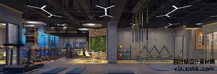 新瑜伽馆会所健身房3d模型体育器材3Dmax效果图设计素材-第20张图片