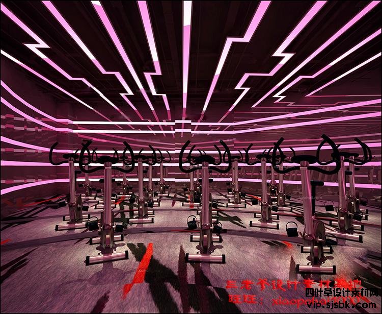 新瑜伽馆会所健身房3d模型体育器材3Dmax效果图设计素材-第57张图片