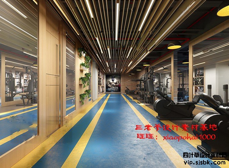 新瑜伽馆会所健身房3d模型体育器材3Dmax效果图设计素材-第93张图片