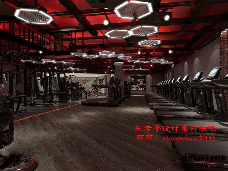 新瑜伽馆会所健身房3d模型体育器材3Dmax效果图设计素材-第89张图片
