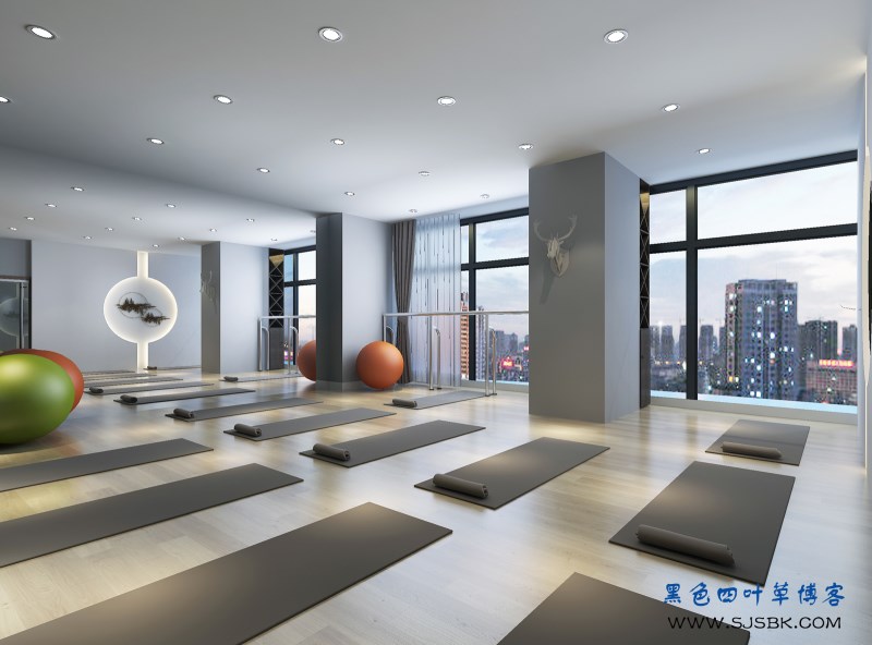 【工装】上海东盟商务大厦，瑜伽馆装修案例-第3张图片