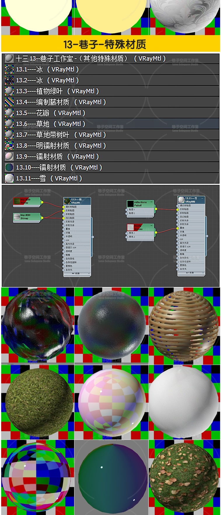 2023最新3dmax写实网红材质球，vray3.6/4.3/5.1/5.2/6版本上千种材质库-第15张图片